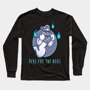 Hipster Here For The Boos Long Sleeve T-Shirt